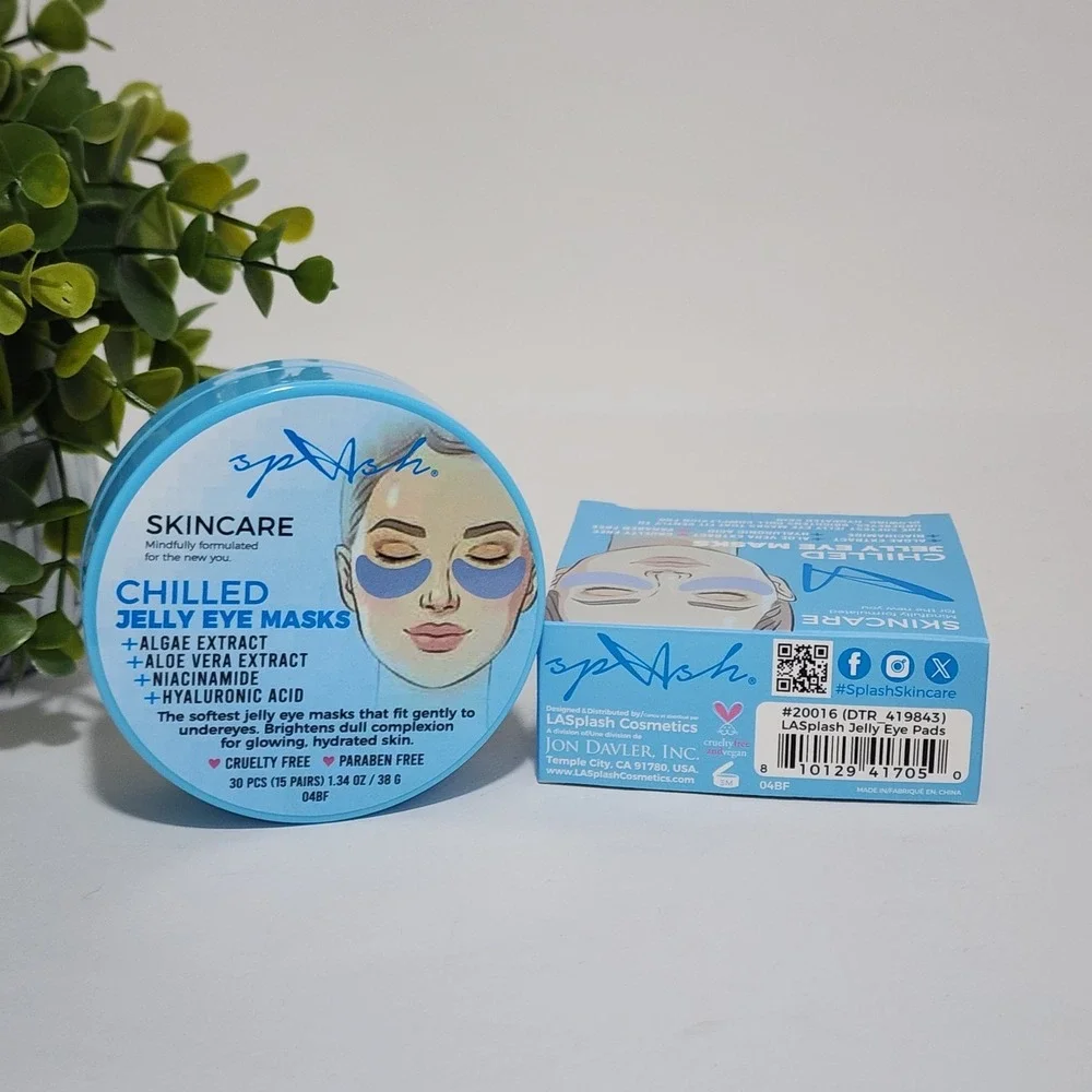 LA Splash Cosmetics Chilled Jelly Eye Masks Aloe Vera Hyaluronic 30 Pcs/15pairs